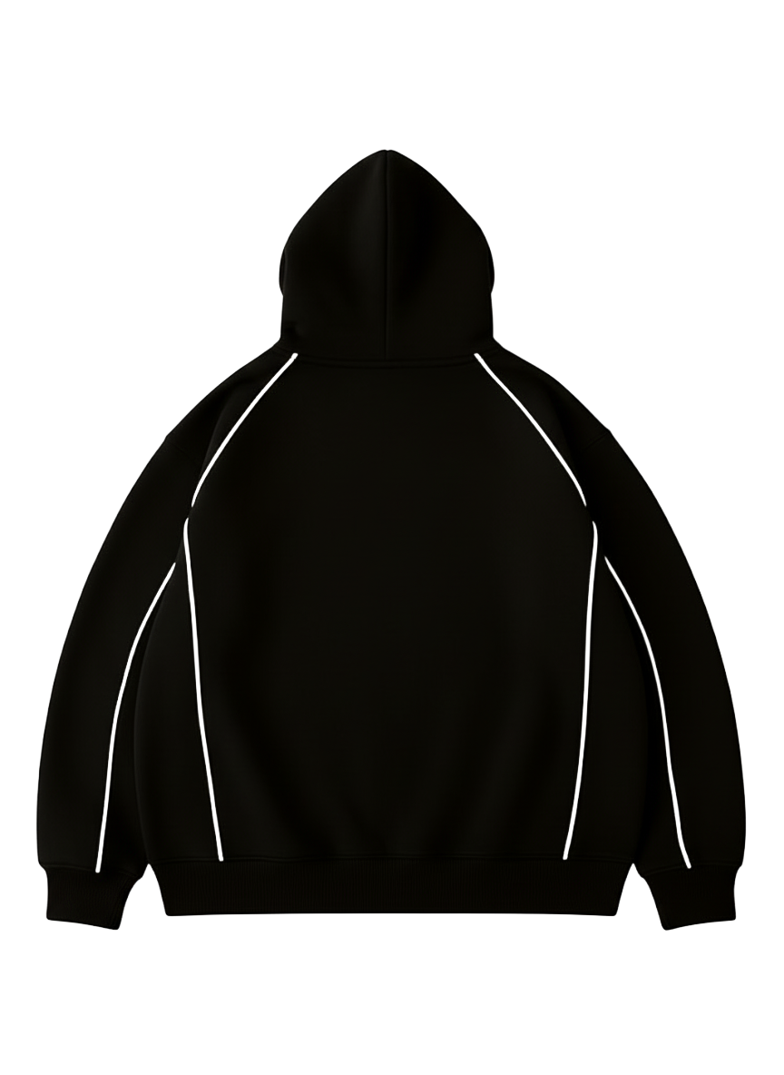 Boxy Tech Piping Hoodie